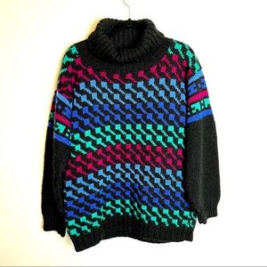 Vintage hand knit wool sweater